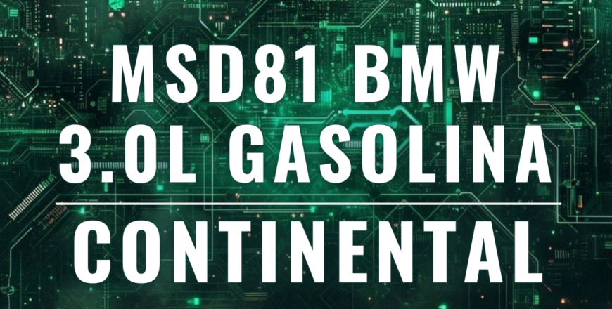 Home - Continental - MSD81 BMW 3.0l Petrol